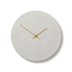 Clockies Betonové hodiny 30 cm - bílé/zlaté