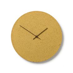 Clockies Betonové hodiny 30 cm - žluté/ořechové