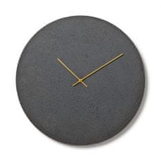 Clockies Betonové hodiny 50 cm - břidlicové/zlaté