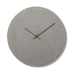 Clockies Betonové hodiny 50 cm - šedé/ořechové