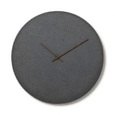 Clockies Betonové hodiny 50 cm - břidlicové/ořechové