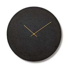 Clockies Betonové hodiny 50 cm - antracitové/zlaté