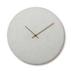 Clockies Betonové hodiny 50 cm - bílé/ořech