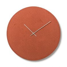 Clockies Betonové hodiny 50 cm - červené/stříbrné