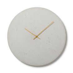 Clockies Betonové hodiny 50 cm - bílé/zlaté