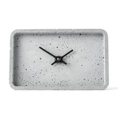 Clockies Stolní betonové hodiny obdélníkové - šedé