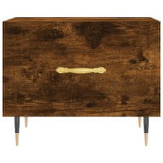 Greatstore Konferenční stolek kouřový dub 50x50x40 cm kompozitní dřevo