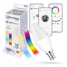 TopElektronik Easy Smart Bluetooth Mesh LED E14 svíčka RGB CT BLE žárovka, WOJ+14629