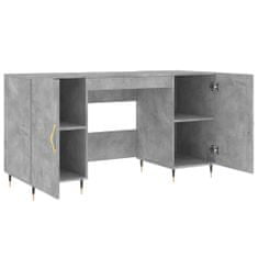 Greatstore Psací stůl betonově šedý 140 x 50 x 75 cm kompozitní dřevo