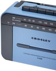Crosley Cassette Player, modrá/šedá