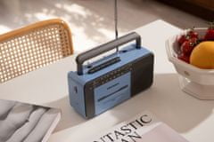 Crosley Cassette Player, modrá/šedá
