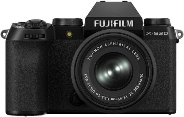  skvělý bezzrcadlový fotoaparát fujifilm x s20 vynikající snímky vysoce kvalitní videa výborný pro vlogování a streamování wifi Bluetooth hdmi usb 