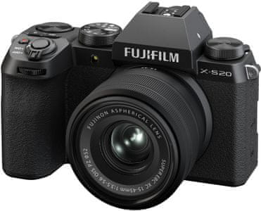 skvělý bezzrcadlový fotoaparát fujifilm x s20 vynikající snímky vysoce kvalitní videa výborný pro vlogování a streamování wifi Bluetooth hdmi usb