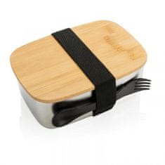 XD Design Nerezový box na potraviny s bambusovým víkem
