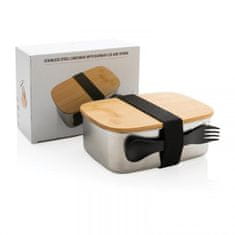 XD Design Nerezový box na potraviny s bambusovým víkem