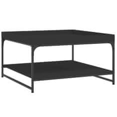Vidaxl Konferenční stolek černý 80x80x45 cm kompozitní dřevo a železo
