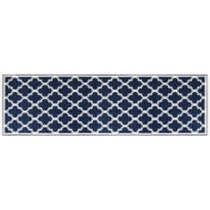 Greatstore Venkovní koberec námořnicky modrý a bílý 80 x 250 cm