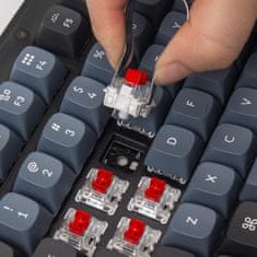 Keychron V1 QMK Mechanická klávesnice, Frosted Black, Keychron K Pro Red V1-A1