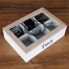 Koopman Dekorativní dřevěná krabička na čaj 24 x 16,5 cm