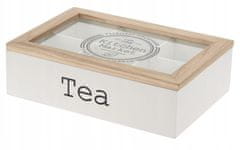 Koopman Dekorativní dřevěná krabička na čaj 24 x 16,5 cm