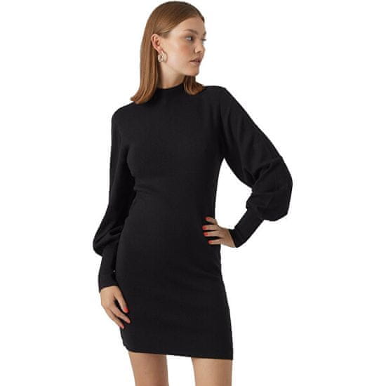 Vero Moda Dámské šaty VMHOLLYKARISPUFF Slim Fit 10290665 Black