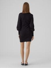 Vero Moda Dámské šaty VMHOLLYKARISPUFF Slim Fit 10290665 Black (Velikost S)