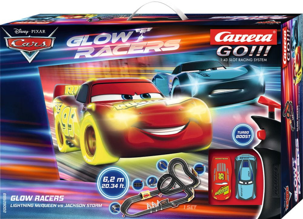 Levně Carrera Autodráha GO 62559 Disney Cars - Glow