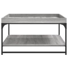 Vidaxl Konferenční stolek šedý sonoma 80x80x45 cm kompozit a železo
