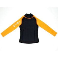 AQUALUNG Sport dětské tričko RASHGUARD LS, černá/oranžová 6 roků / 116-122 cm