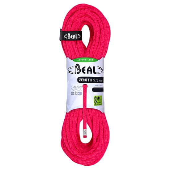 Beal Horolezecké lano Beal Zenith 9,5mm solid pink|70m