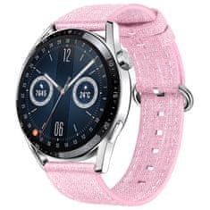 BStrap Denim řemínek na Huawei Watch GT 42mm, pink