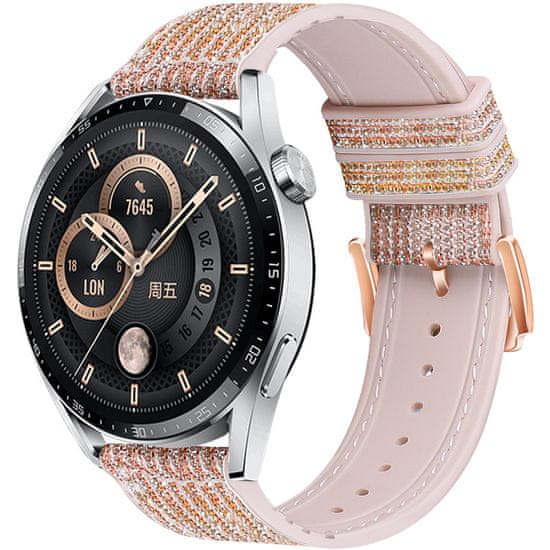 BStrap Glitter řemínek na Huawei Watch GT3 46mm, golden red
