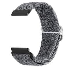 BStrap Braid Nylon řemínek na Huawei Watch GT 42mm, gray black