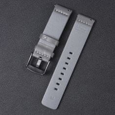 BStrap Fine Leather řemínek na Xiaomi Amazfit Stratos 2/2S/3, gray
