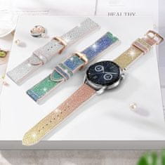 BStrap Glitter řemínek na Huawei Watch GT2 Pro, silver yellow