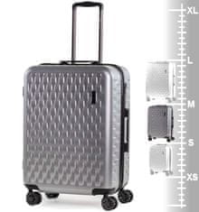 Rock Cestovní kufr ROCK TR-0192/3-M ABS/PC - stříbrná