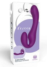 Xocoon XoCoon Strapless Strapon Pulse Vibe (Purple), vibrátor pro dominantní ženy