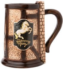 CurePink Keramický pivní korbel Lord Of The Rings|Pán prstenů: The Prancing Pony (objem 900 ml)