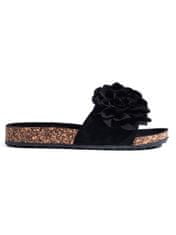 Amiatex Luxusní dámské černé nazouváky bez podpatku + Ponožky Gatta Calzino Strech, černé, 36