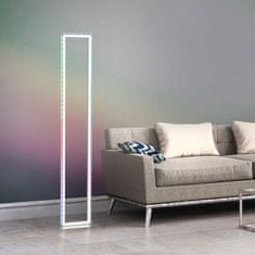 PAUL NEUHAUS LEUCHTEN DIREKT is JUST LIGHT LED stojací svítidlo stříbrná barva, nožní vypínač, stmívatelné Sidelight RGB Rainbow 2700-5000K LD 14640-55