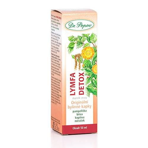 Dr. Popov Lymfa – detox, originální bylinné kapky, 50 ml Dr. Popov