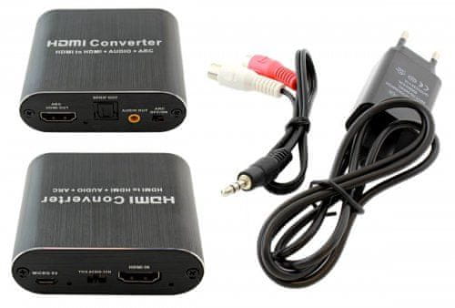 APT AK330 Kompaktní rozbočovač zvuku HDMI to HDMI + Audio + ARC