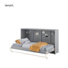 Homlando Lenart Skládací sklápěcí postel CONCEPT PRO CP06 horizontální 90x200 cm šedá matná