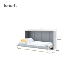 Homlando Lenart Skládací sklápěcí postel CONCEPT PRO CP06 horizontální 90x200 cm šedá matná