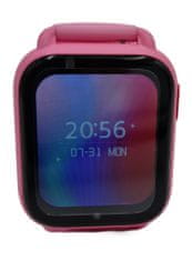 Dětské růžové 4G smart hodinky KLT7-2024 8GB s GPS