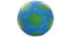 E-Jet Sport Multipack 2 ks Cross Ball gumový míč zelená-modrá
