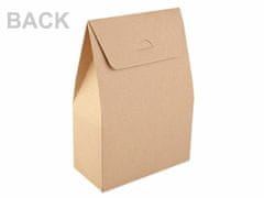 Kraftika 2ks nědá přírodní papírová krabice natural s průhledem