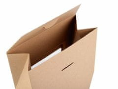 Kraftika 2ks nědá přírodní papírová krabice natural s průhledem
