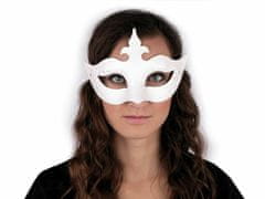 Kraftika 1ks bílá karnevalová maska - škraboška k domalování