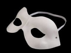 Kraftika 1ks bílá karnevalová maska - škraboška k domalování